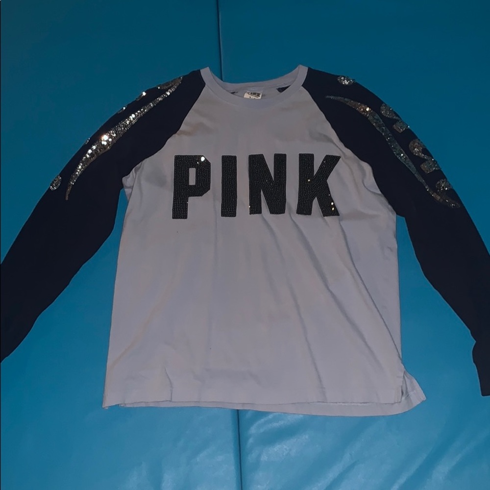 Pink Victoria Secret blue sparkle shirt